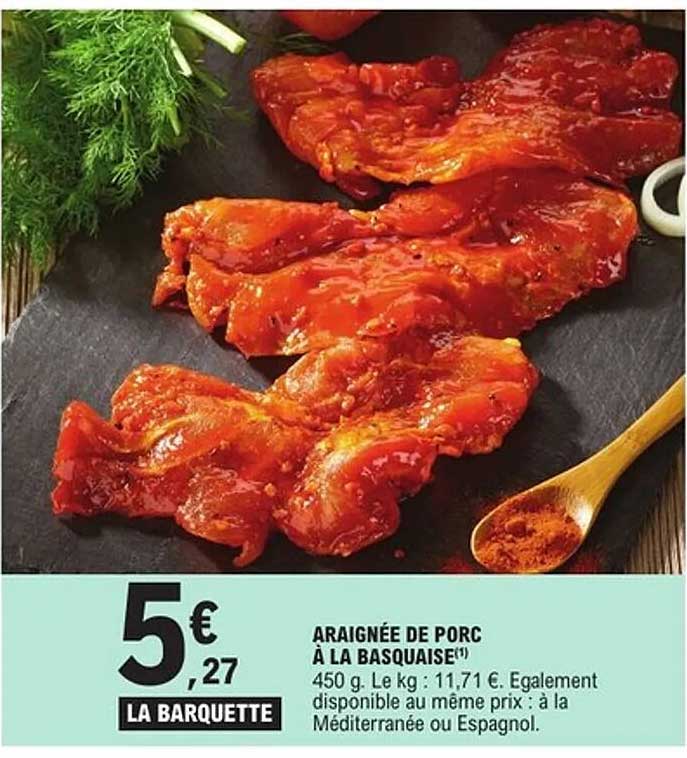 ARAIGNÉE DE PORC À LA BASQUAISE