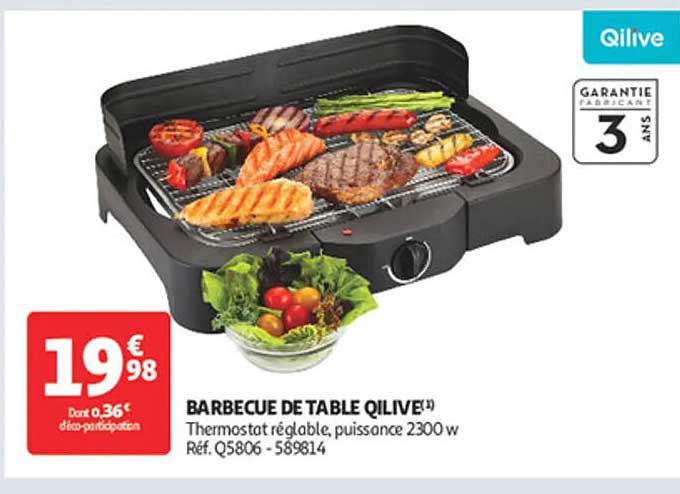 BARBECUE DE TABLE QILIVE