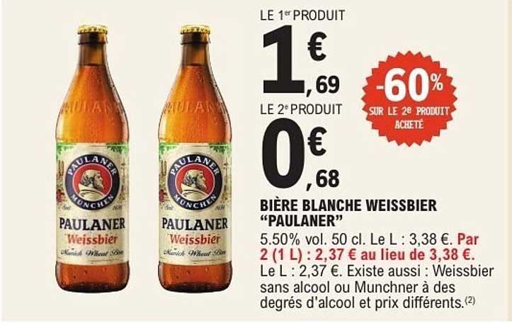 BIÈRE BLANCHE WEISSBIER "PAULANER"