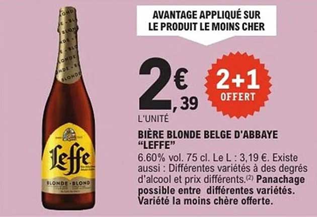 Bière Blonde Belge d'Abbaye "Leffe"