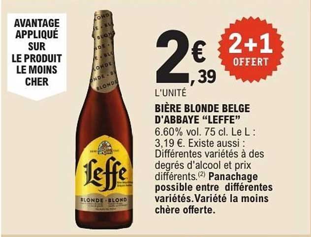Bière Blonde Belge d'Abbaye "Leffe"