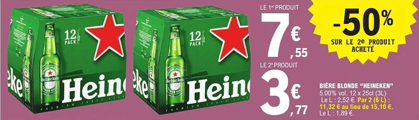 Bière Blonde "HEINEKEN"