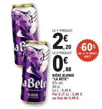 BIÈRE BLONDE “LA BÊTE”