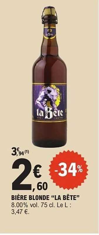 BIÈRE BLONDE “LA BÊTE”