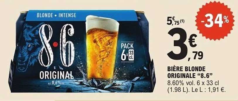 BIÈRE BLONDE ORIGINALE “8.6”