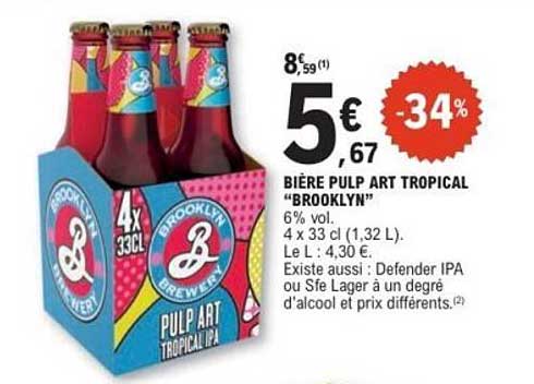 BIÈRE PULP ART TROPICAL "BROOKLYN"