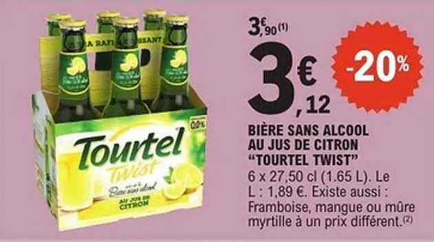 BIÈRE SANS ALCOOL AU JUS DE CITRON "TOURTEL TWIST"