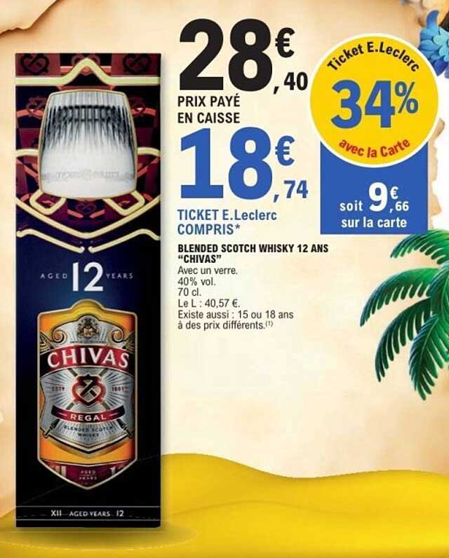 BLENDED SCOTCH WHISKY 12 ANS “CHIVAS”