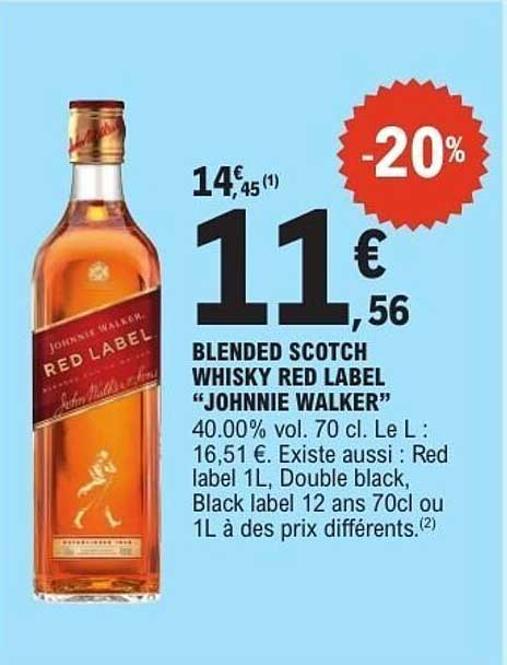 BLENDED SCOTCH WHISKY RED LABEL "JOHNNIE WALKER"