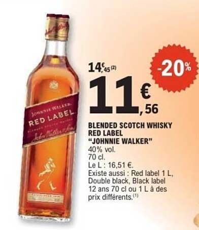 BLENDED SCOTCH WHISKY RED LABEL "JOHNNIE WALKER"