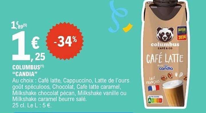 Café Latte avec Candia