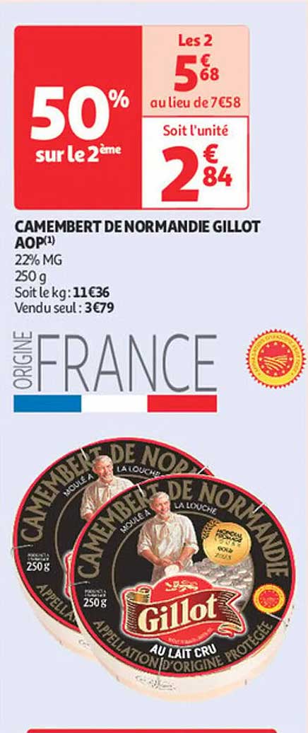 CAMEMBERT DE NORMANDIE GILLOT AOP