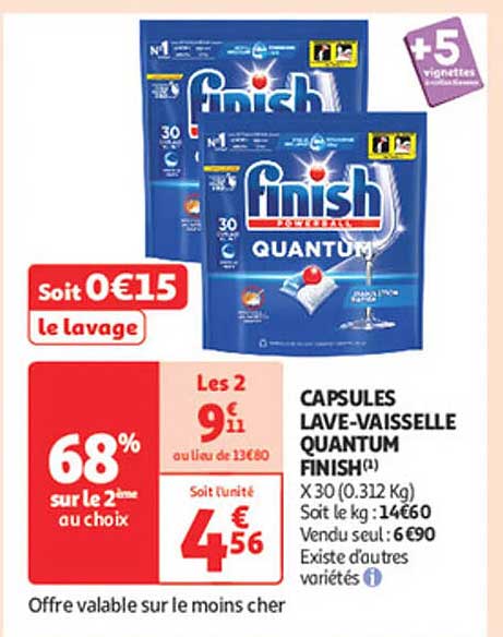 CAPSULES LAVE-VAISSELLE QUANTUM FINISH