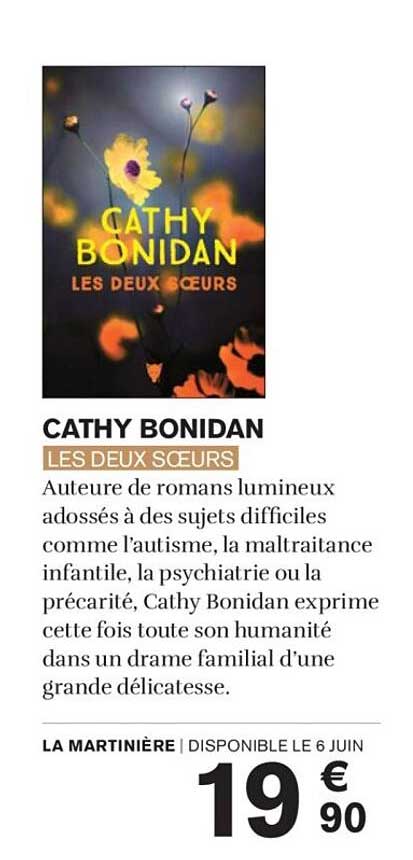 CATHY BONIDAN LES DEUX SŒURS