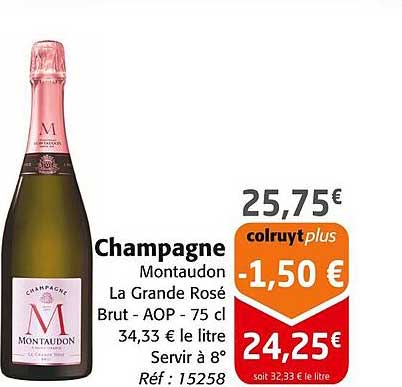 Champagne Montaudon La Grande Rosé Brut - AOP - 75 cl