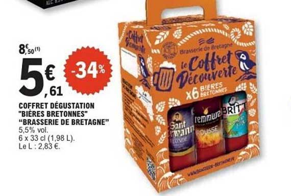COFFRET DÉGUSTATION "BIÈRES BRETONNES" "BRASSERIE DE BRETAGNE"