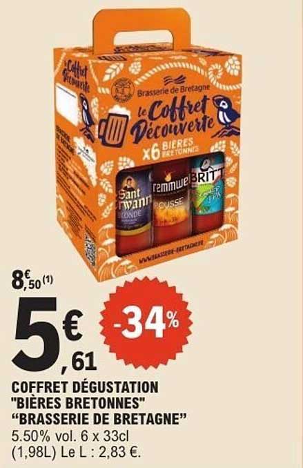 COFFRET DÉGUSTATION "BIÈRES BRETONNES" "BRASSERIE DE BRETAGNE"