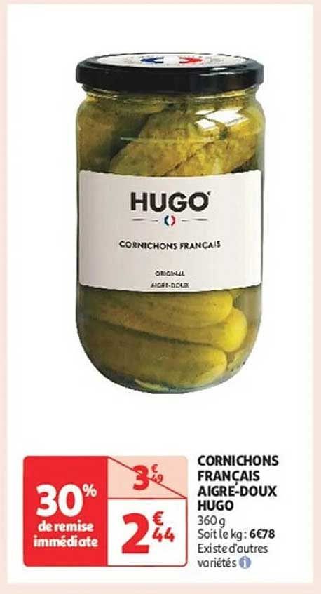 CORNICHONS FRANÇAIS AIGRE-DOUX HUGO
