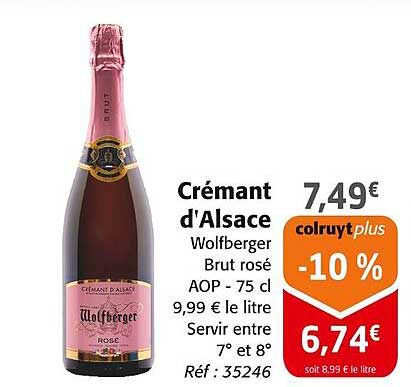 Crémant d'Alsace Wolfberger Brut rosé AOP - 75 cl