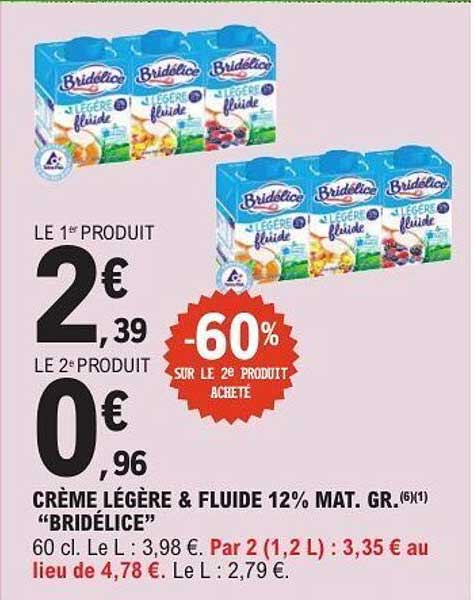 CRÈME LÉGÈRE & FLUIDE 12% MAT. GR. "BRIDÉLICES"