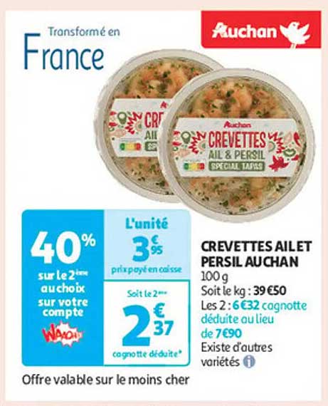 CREVETTES AILET PERSIL AUCHAN