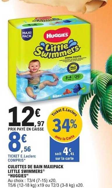 CULOTTES DE BAIN MAXIPACK LITTLE SWIMMERS® "HUGGIES"