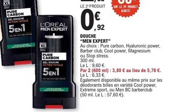 DÉCOUVREZ L’OFFRE EXCLUSIVE SUR LE GEL DOUCHE L’ORÉAL MEN EXPERT