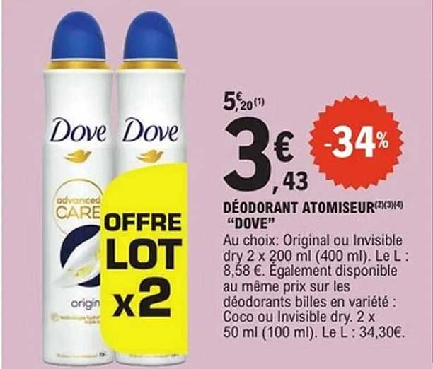 DÉODORANT ATOMISEUR "DOVE"