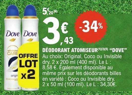 DÉODORANT ATOMISEUR "DOVE"