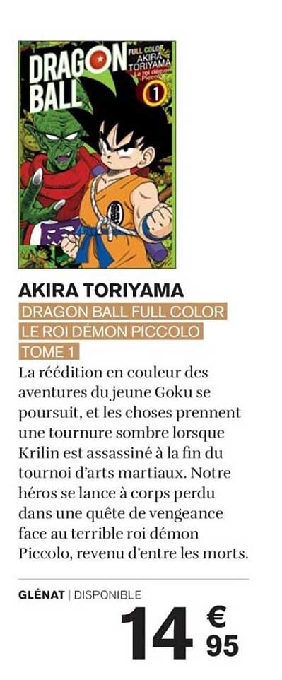 DRAGON BALL FULL COLOR LE ROI DÉMON PICCOLO TOME 1