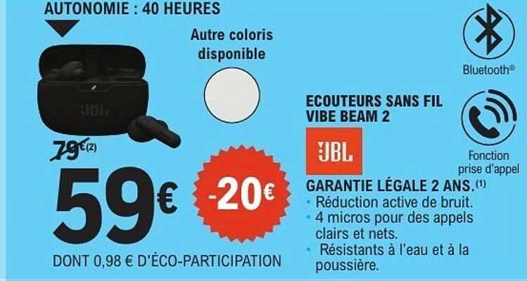 ECOUTEURS SANS FIL VIBE BEAM 2