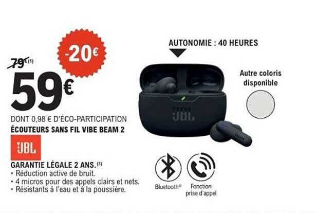 ÉCOUTEURS SANS FIL VIBE BEAM 2
