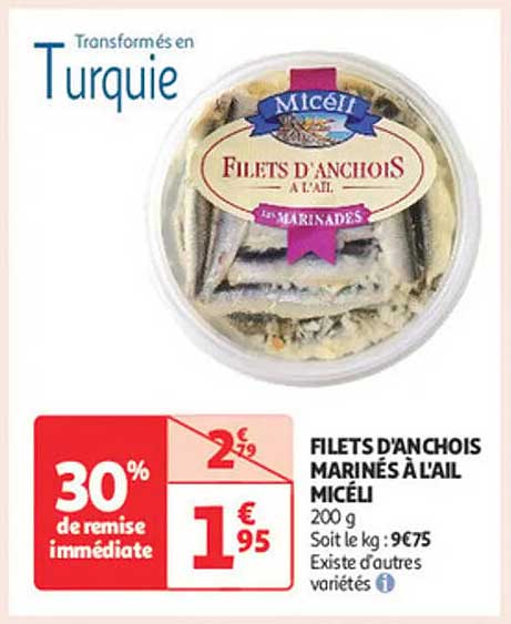 FILETS D'ANCHOIS MARINÉS À L'AIL MICÉLI