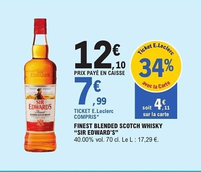 FINST BLENDED SCOTCH WHISKY “SIR EDWARD’S”