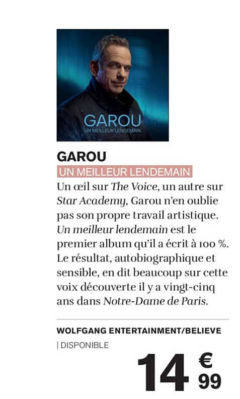 GAROU UN MEILLEUR LENDMAIN