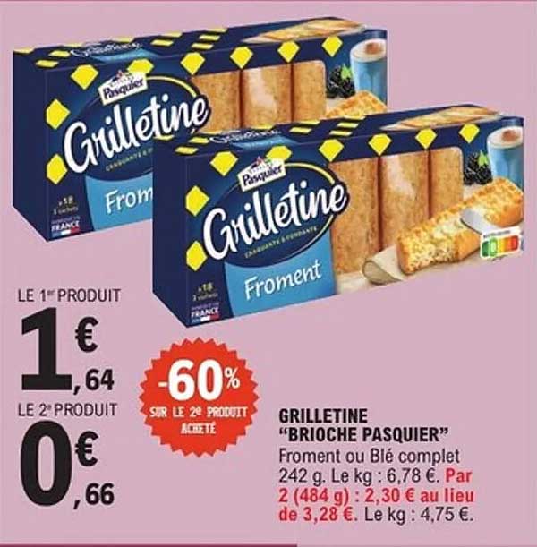GRILLETINE "BRIOCHE PASQUIER"
