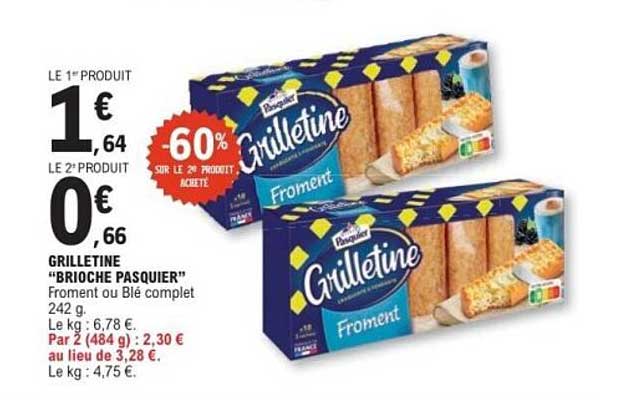 GRILLETINE "BRIOCHE PASQUIER"