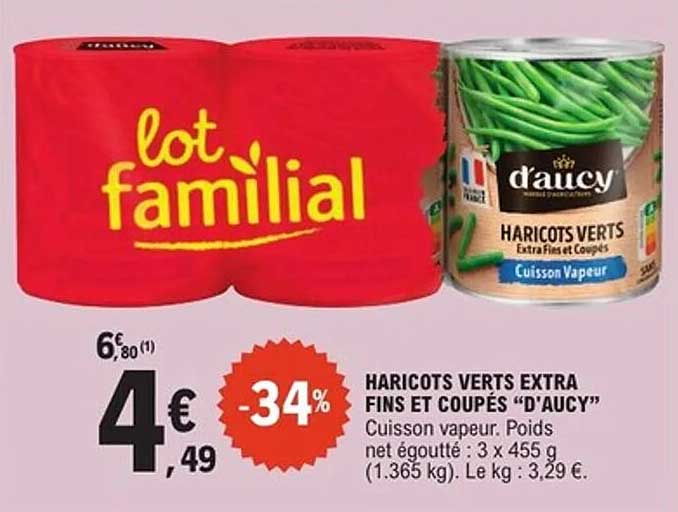 HARICOTS VERTS EXTRA FINS ET COUPÉS "D’AUCY"