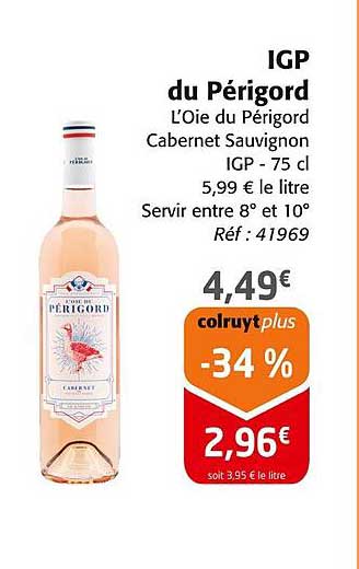 IGP du Périgord L'Oie du Périgord Cabernet Sauvignon IGP - 75 cl