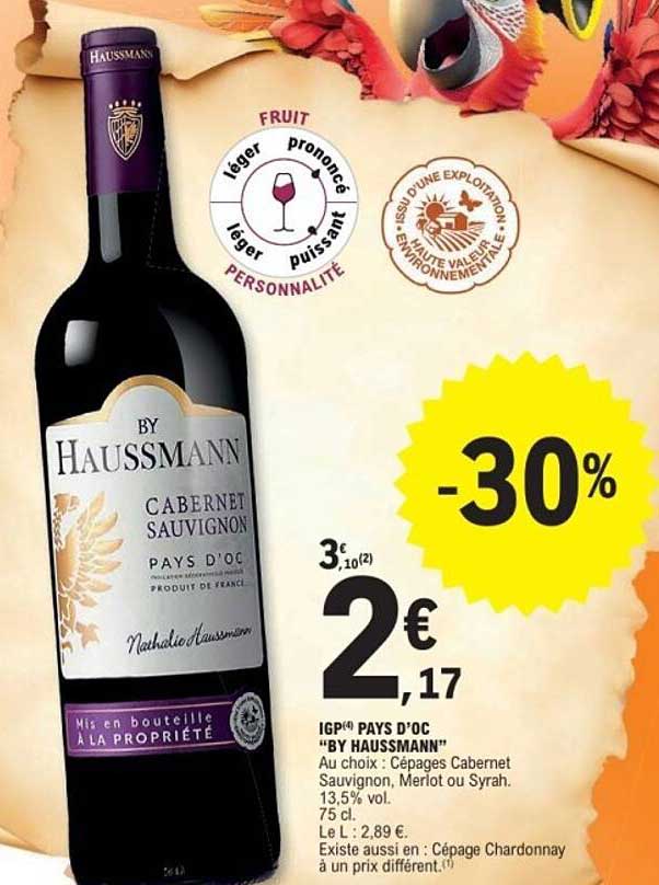 IGP PAYS D'OC "BY HAUSSMANN"