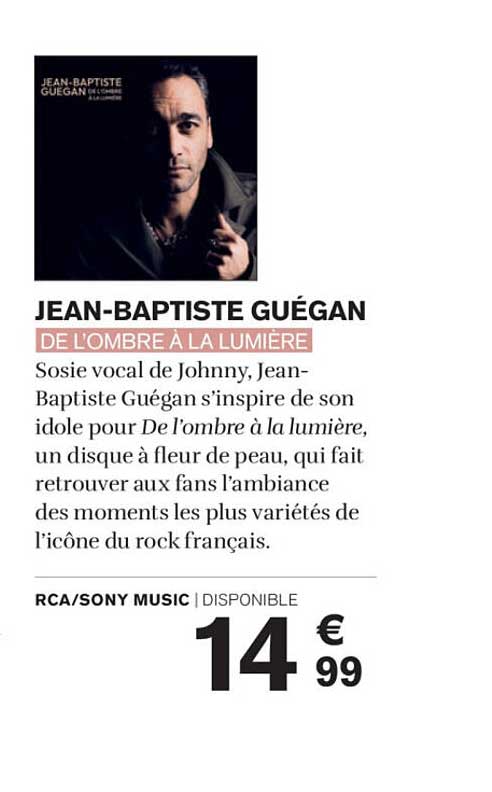 JEAN-BAPTISTE GUÉGAN DE L'OMBRE À LA LUMIÈRE