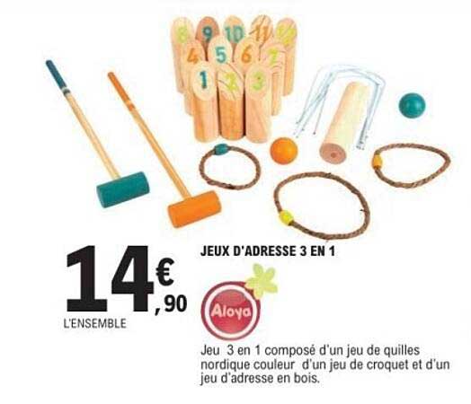 JEUX D'ADRESSE 3 EN 1