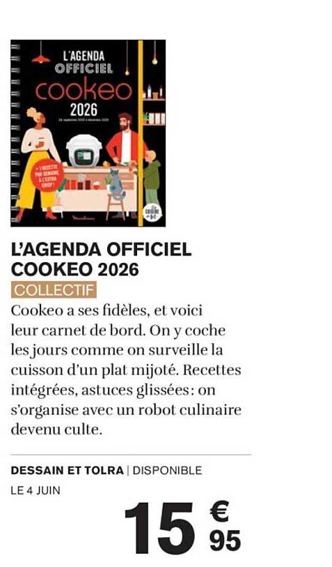 L’AGENDA OFFICIEL COOKEO 2026