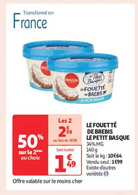 LE FOUETTÉ DE BREBIS LE PETIT BASQUE