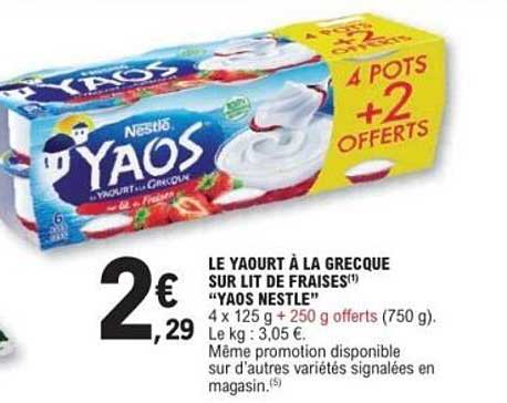 LE YAOURT À LA GRECQUE SUR LIT DE FRAISES ! "YAOS NESTLÉ"