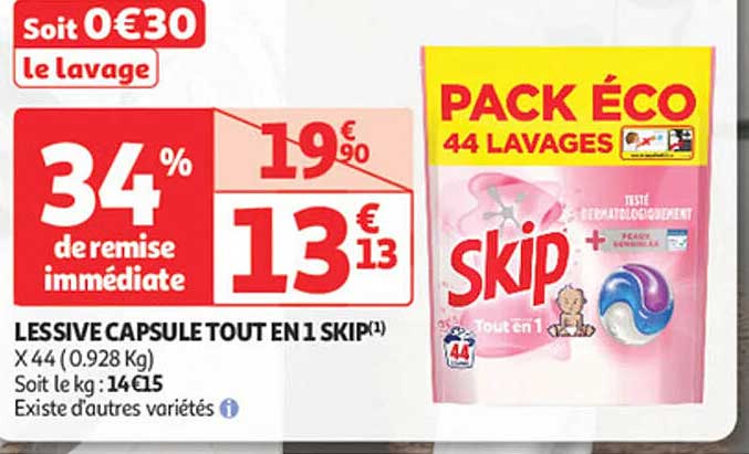 LESSIVE CAPSULE TOUT EN 1 SKIP