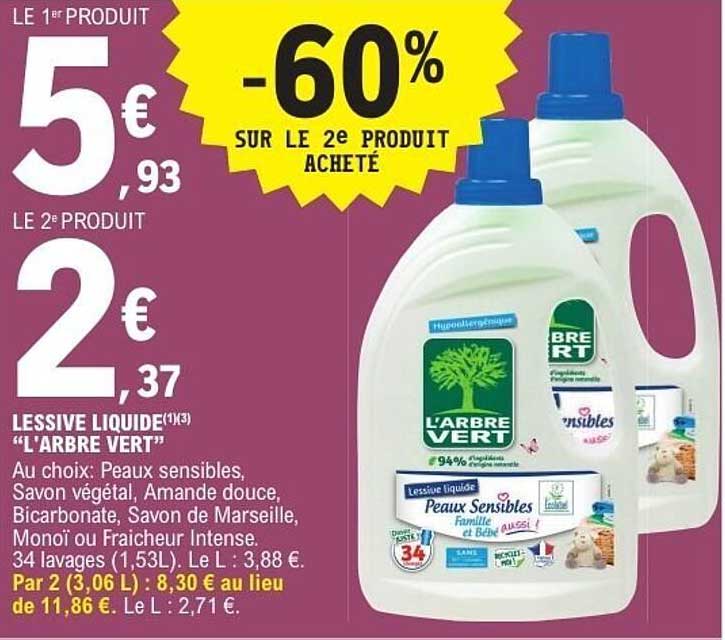 LESSIVE LIQUIDE "L'ARBRE VERT"