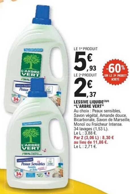 LESSIVE LIQUIDE "L'ARBRE VERT"