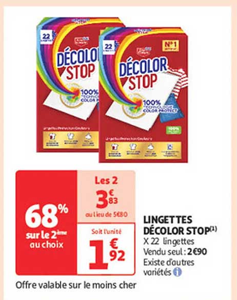LINGETTES DÉCOLOR STOP