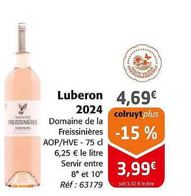 Luberon 2024 Domaine de la Freissinières AOP/HVE - 75 cl